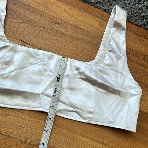 NWOT Princess Polly Huxley Champagne Square Neck Crop Top Size 12 - Picture 7 of 12